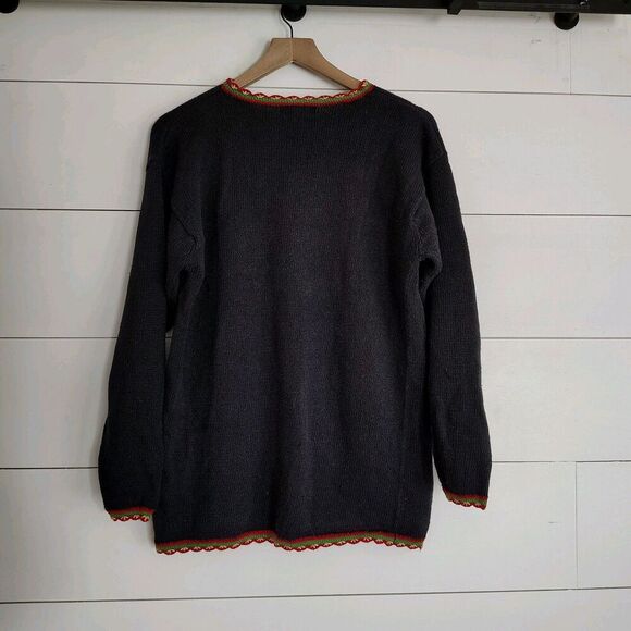 Vtg Work in Progress Nutcracker Embroidered Sweater 90s Candy Grandmacore Medium - Picture 3 of 7